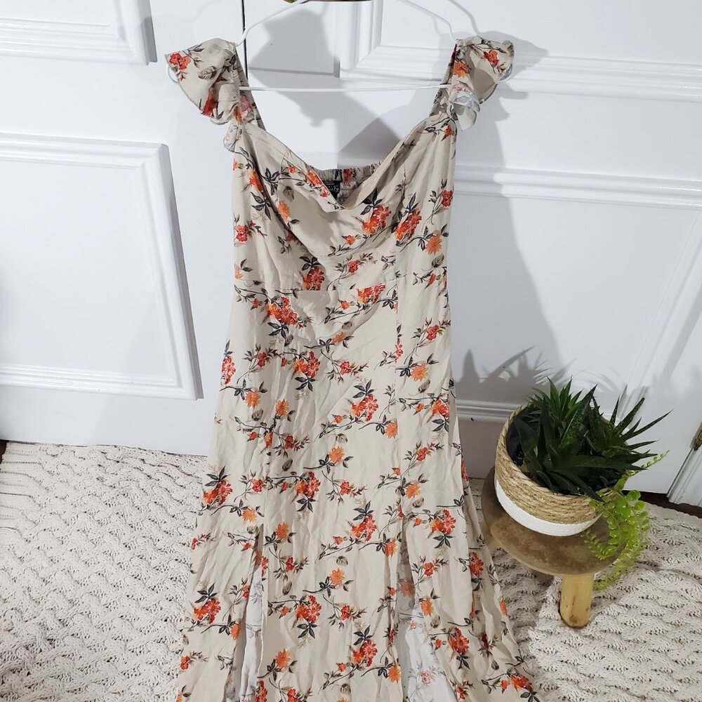 Bohemian Off Shoulder Floral Maxi Dress - Picture 3 of 8